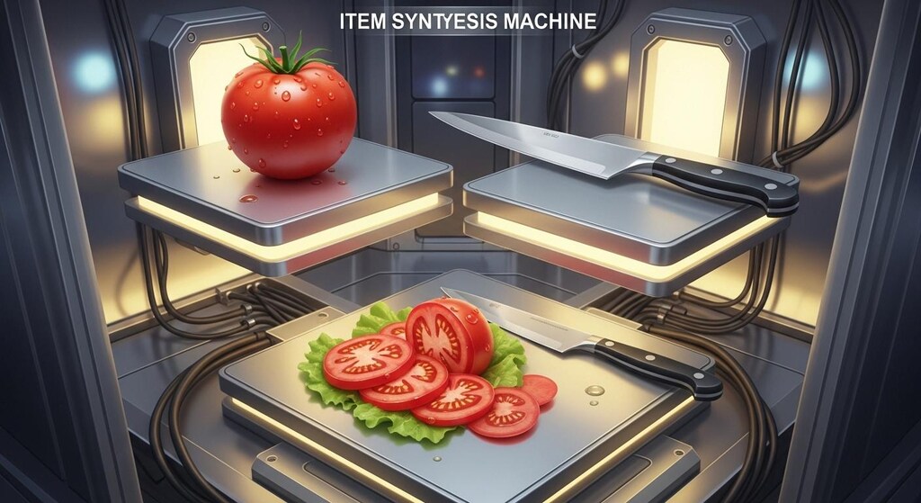 野菜と包丁で合成