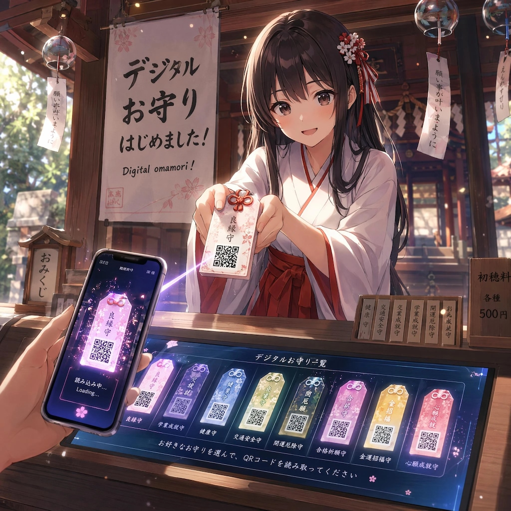 近未来の神社にて