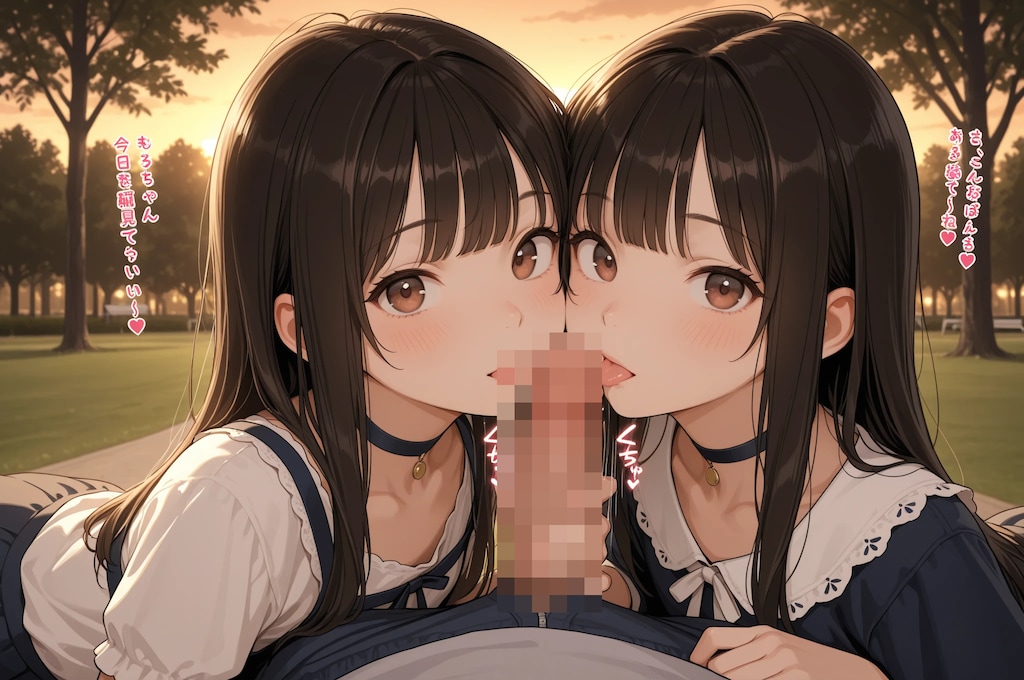 夕暮れの公園で