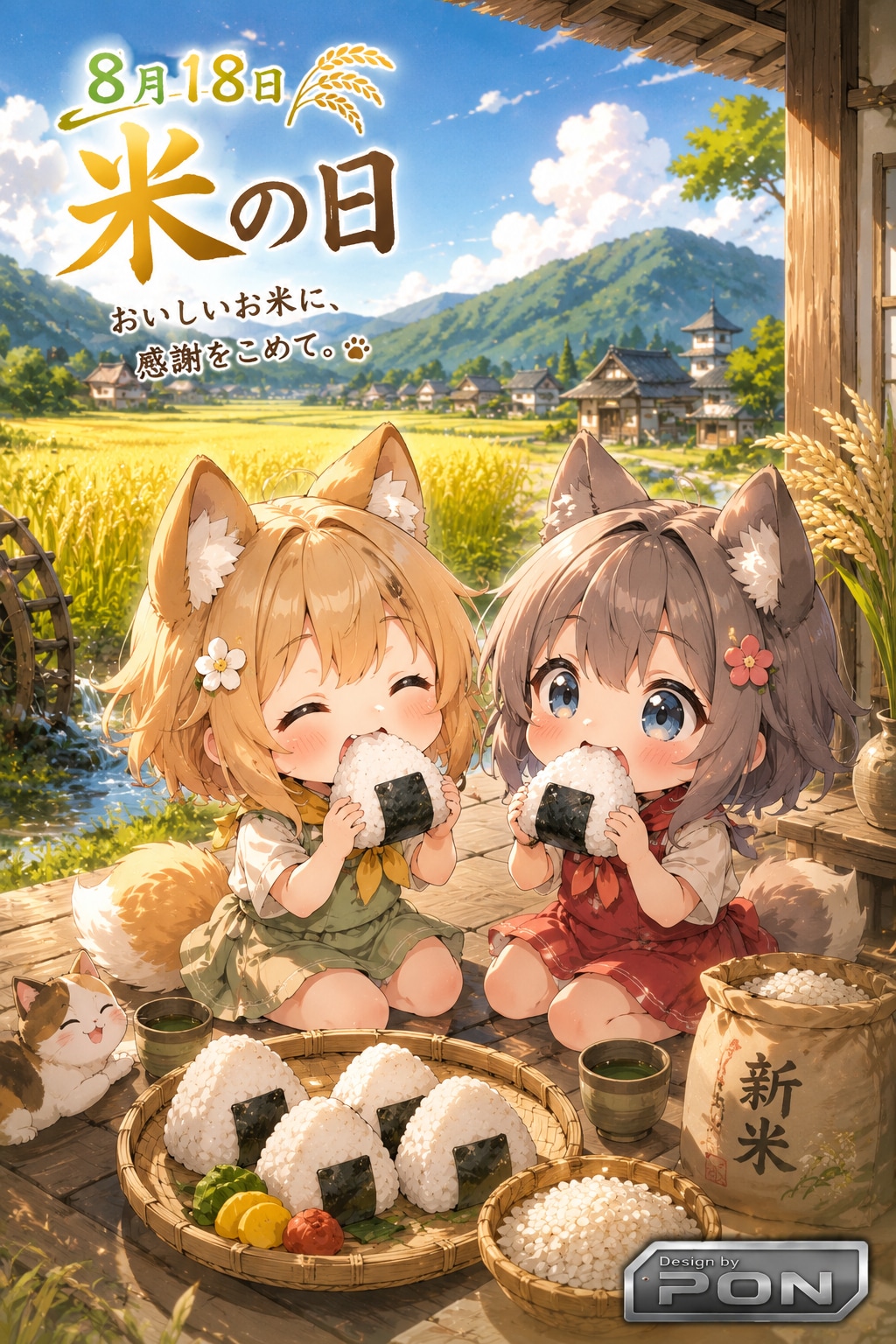 8月18日、米の日 | の人気AIイラスト・グラビア