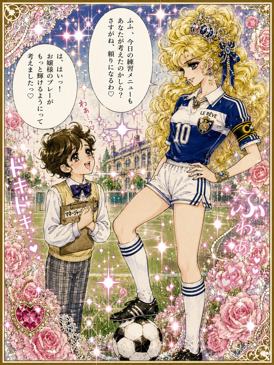 Female player and male manager