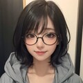 ボーイッシュパーカー眼鏡っ娘 5枚目