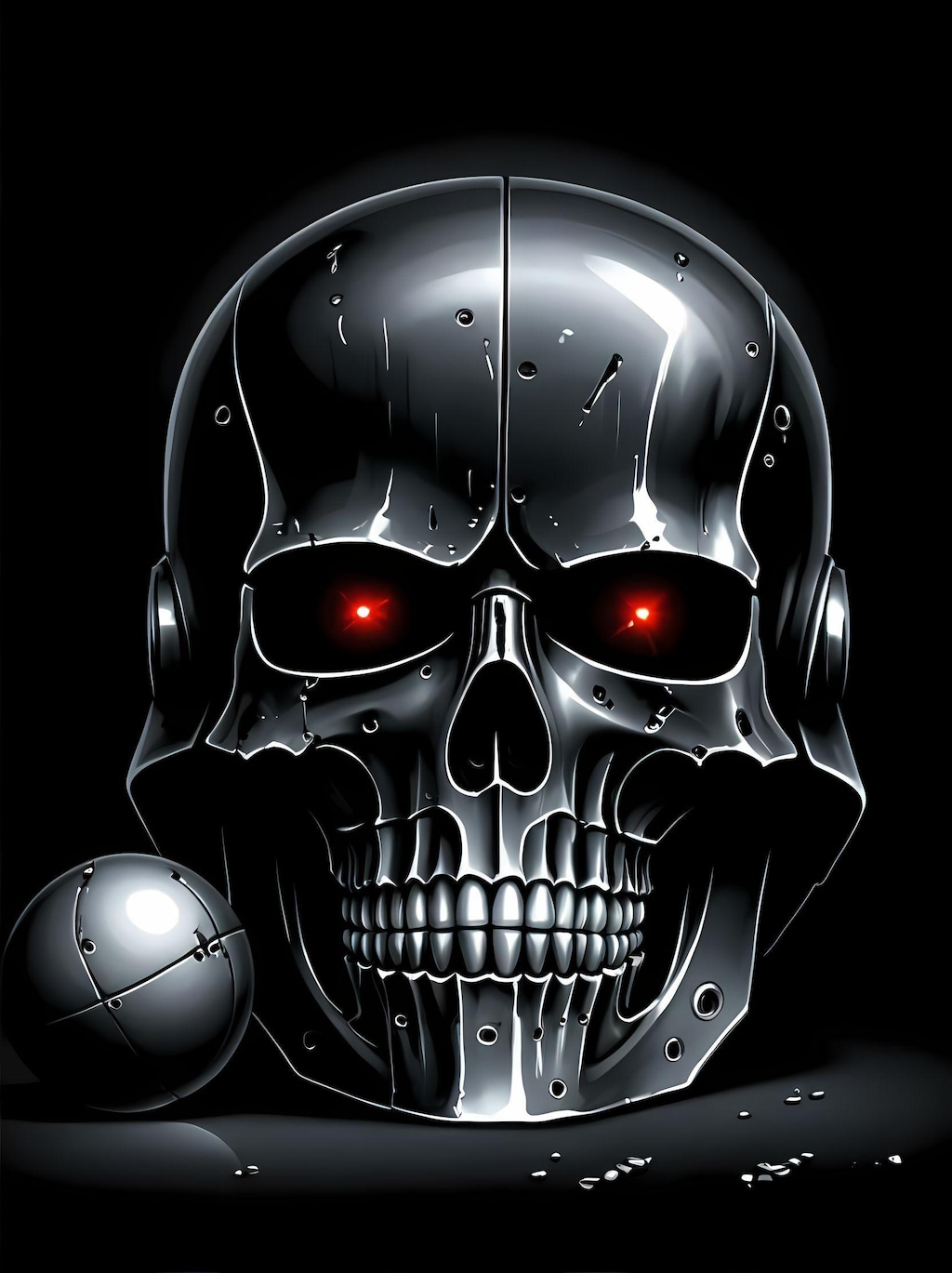 ガイコツお面とボール？