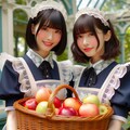 フルーツ狩りから帰ってきたメイド13号と23号 9枚目