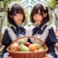 フルーツ狩りから帰ってきたメイド13号と23号 8枚目