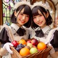フルーツ狩りから帰ってきたメイド13号と23号 6枚目