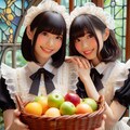 フルーツ狩りから帰ってきたメイド13号と23号 10枚目