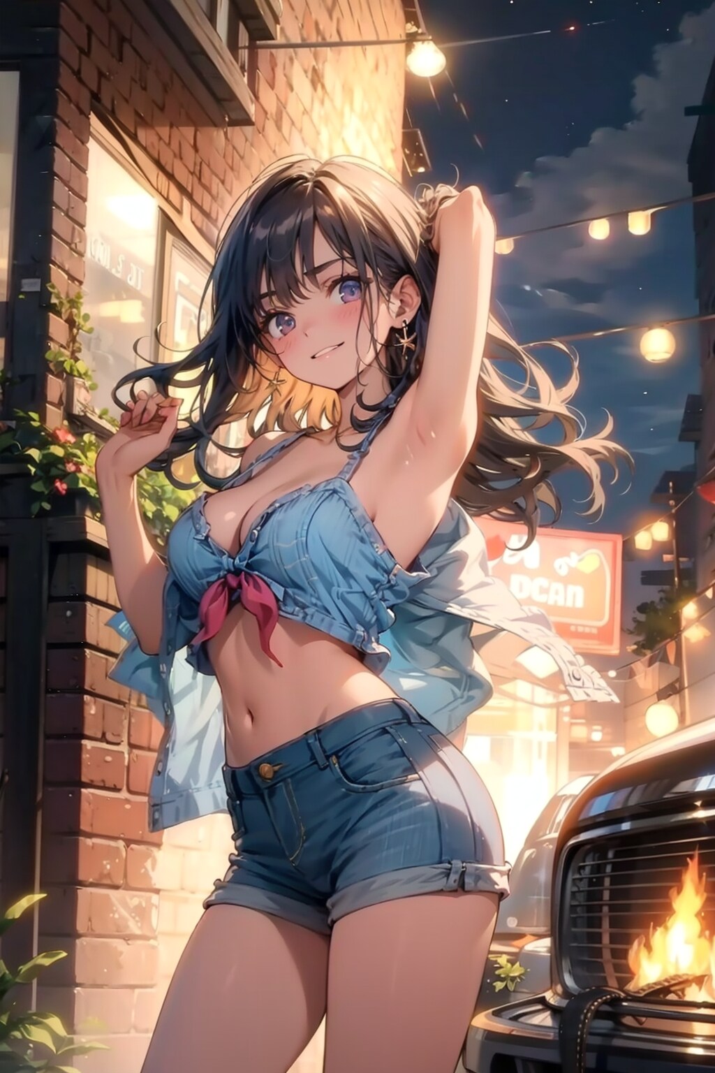 ん？ちょっと火つけてみた〜♪ | の人気AIイラスト・グラビア