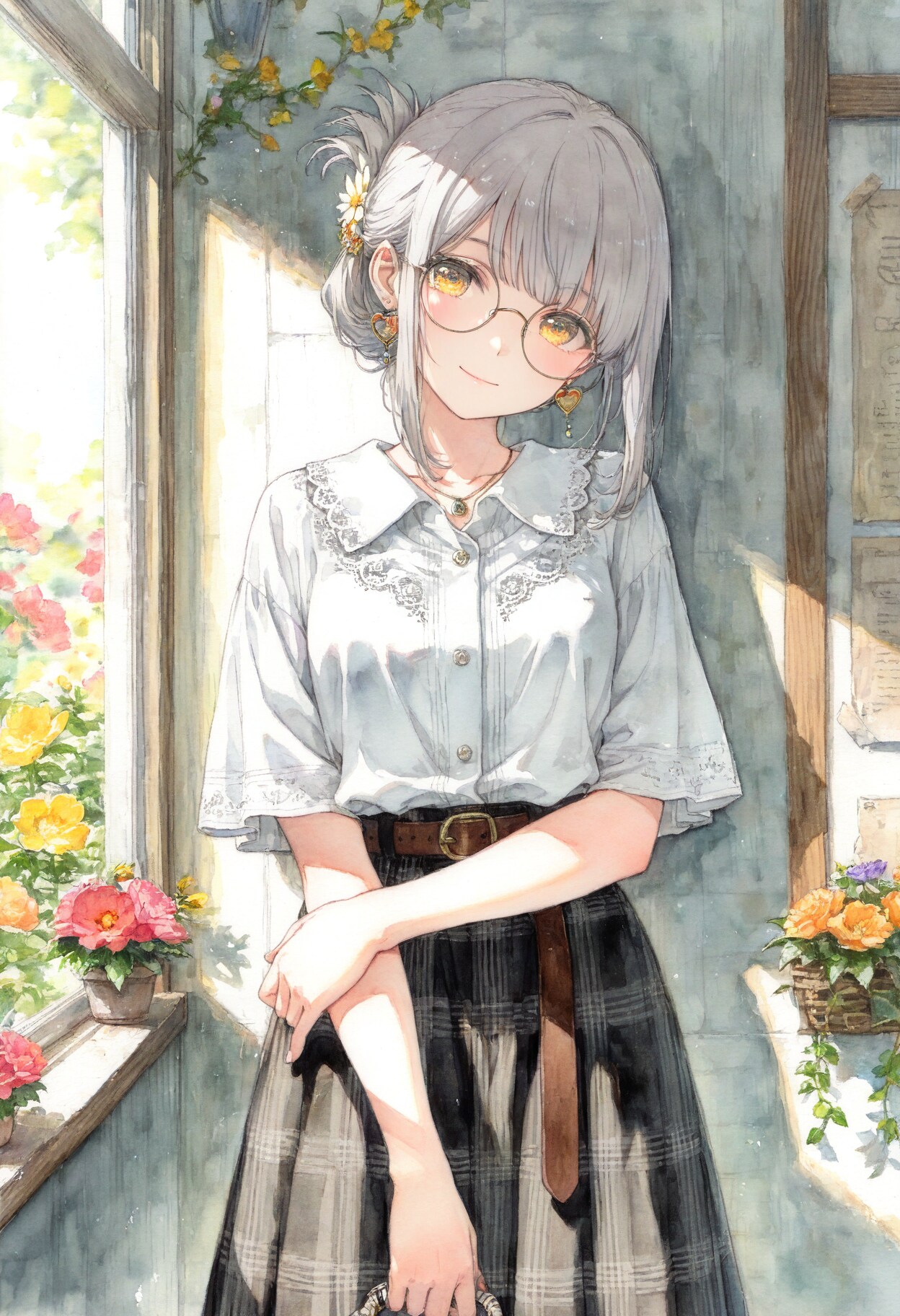 看板娘　flowers