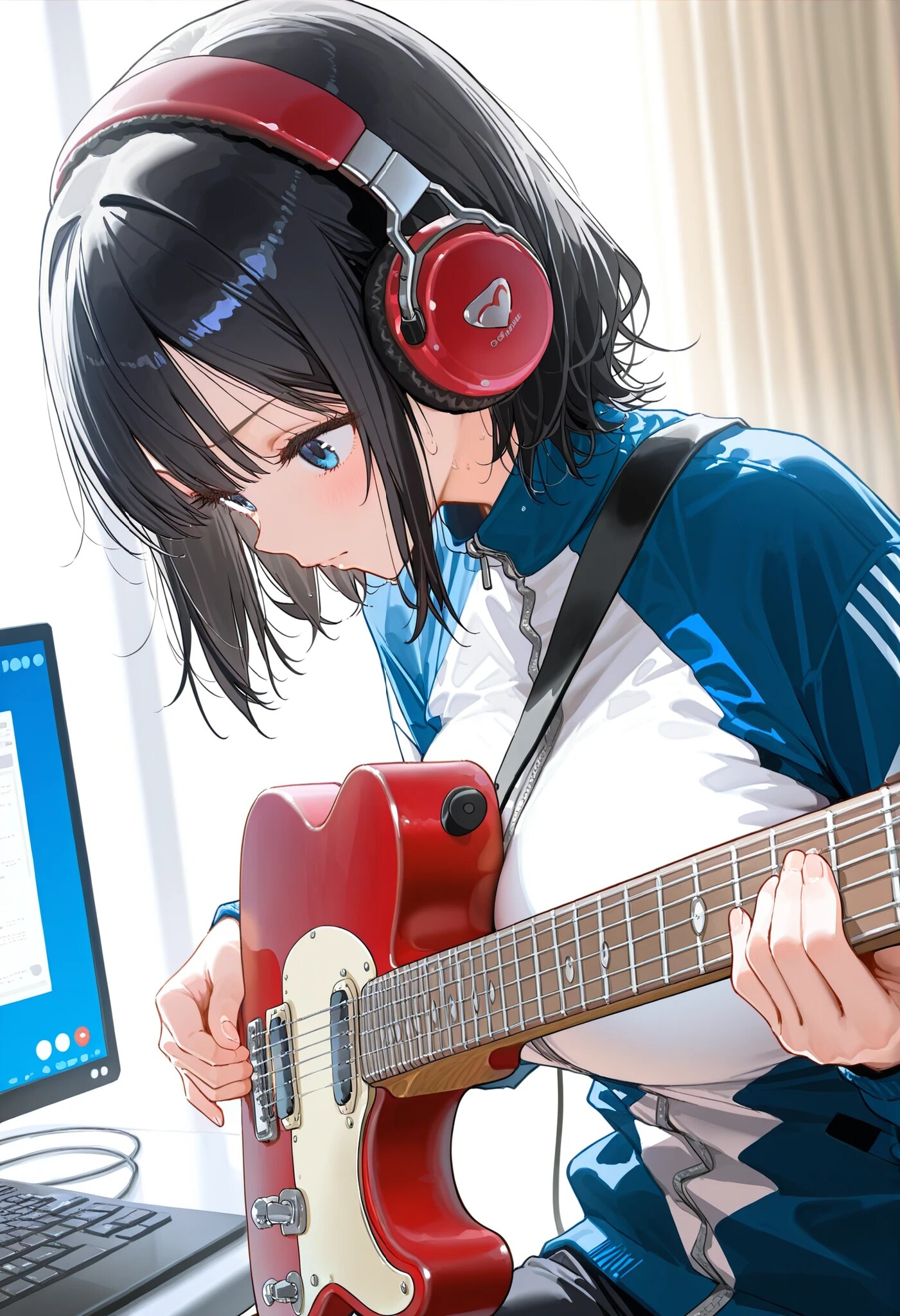 練習中