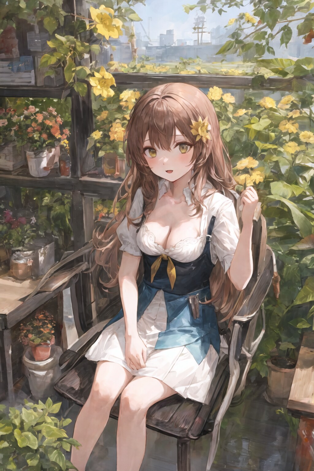 庭の少女