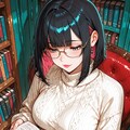 読書をする女の子 3枚目