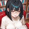 読書をする女の子 4枚目