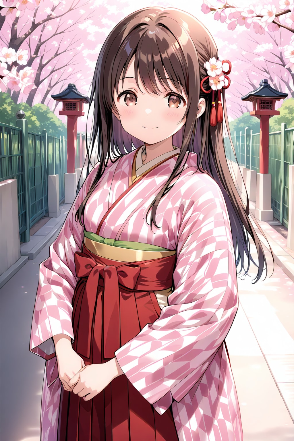 桜と袴