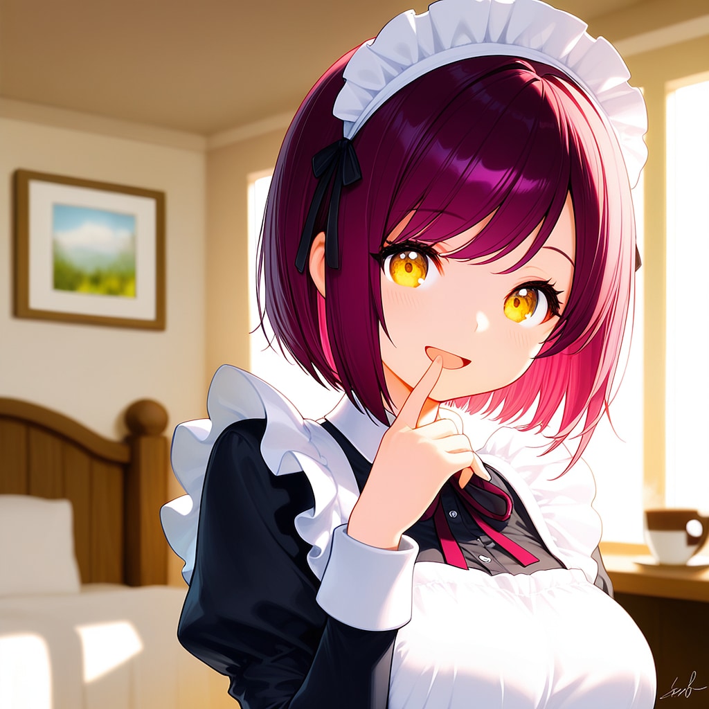 おはようございます（挨拶メイドの芽衣ちゃん）