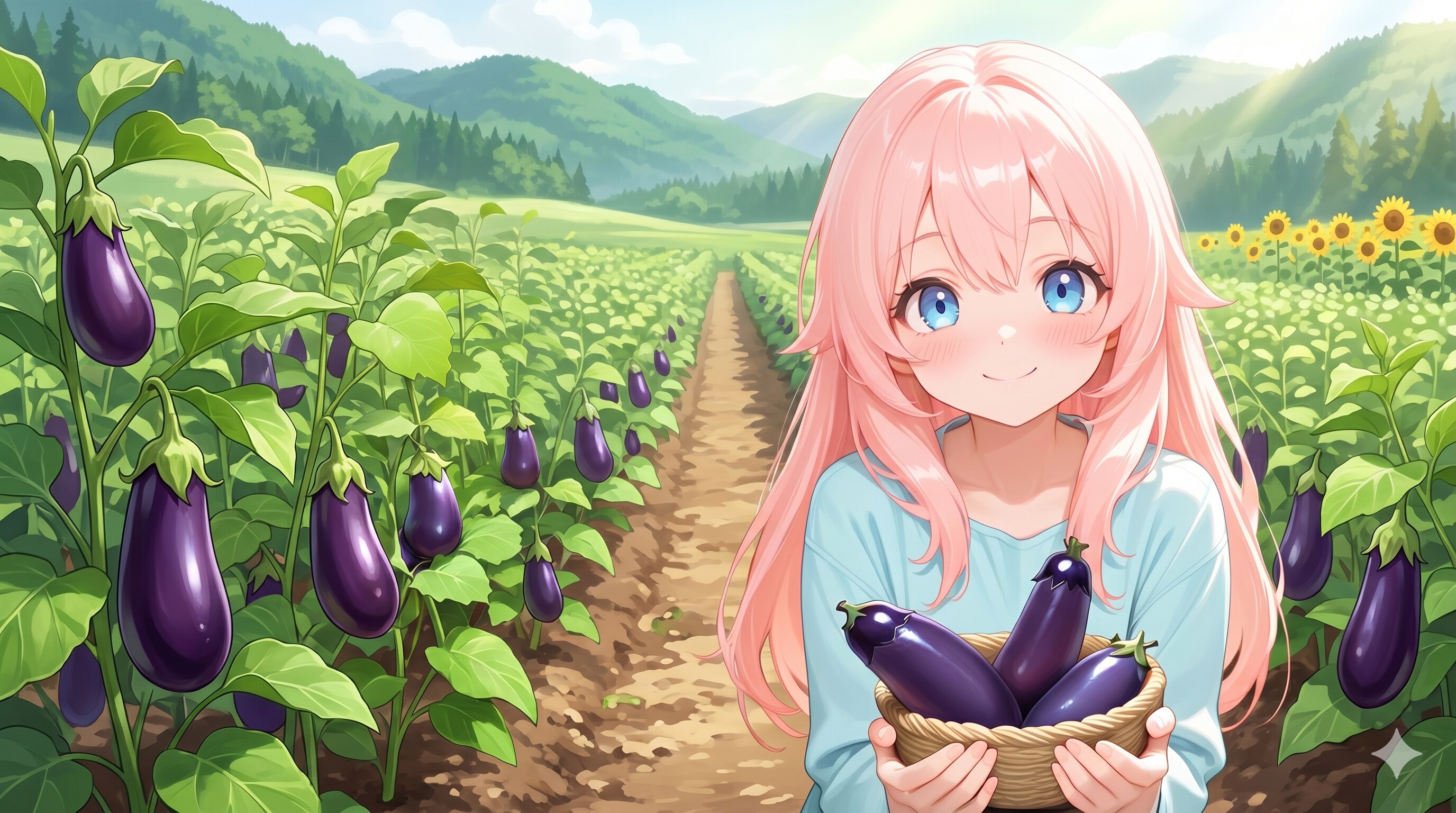 私の育てたナスです✨