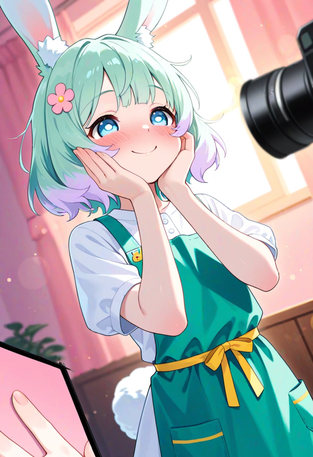 「むにゅ、照れるなぁ……」