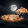 未確認飛行ピザとピザムーンを観賞する月見ピザ 7枚目