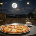 未確認飛行ピザとピザムーンを観賞する月見ピザ 4枚目