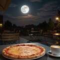 未確認飛行ピザとピザムーンを観賞する月見ピザ 3枚目