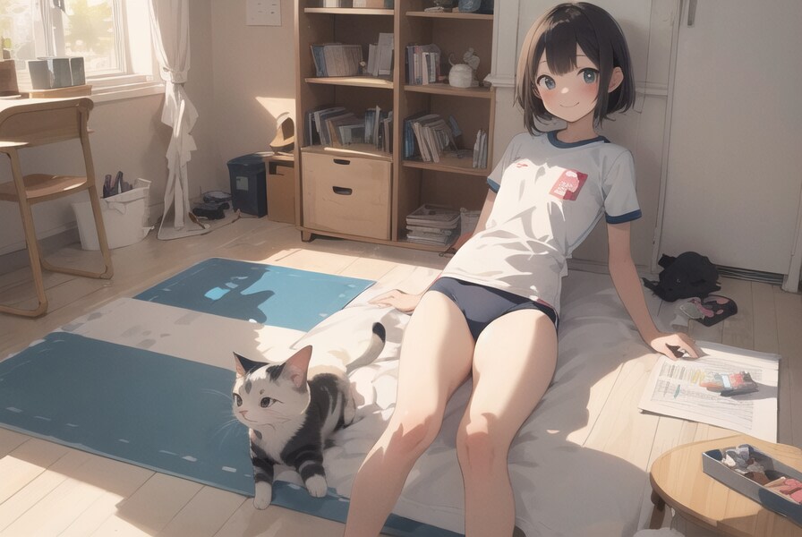 猫と体操少女 : 2023.10.20