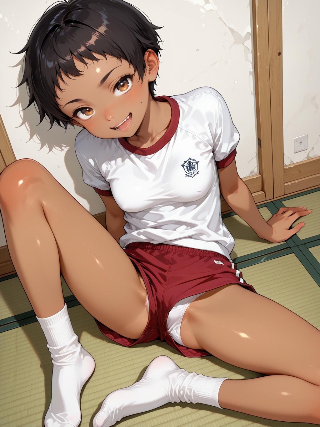 褐色ボーイッシュガール