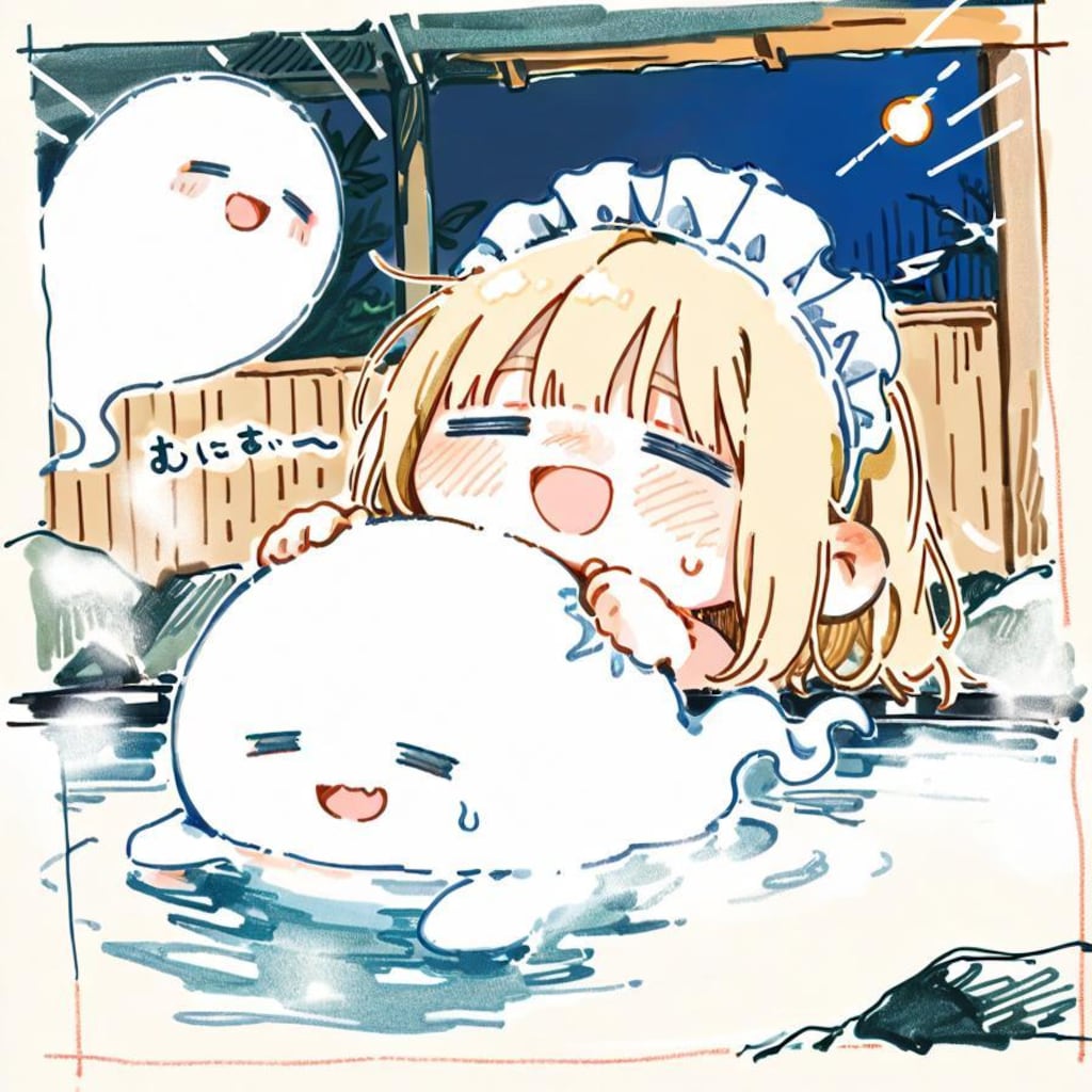 ( -ω-)👻極楽やでぇ…♨️✨✨