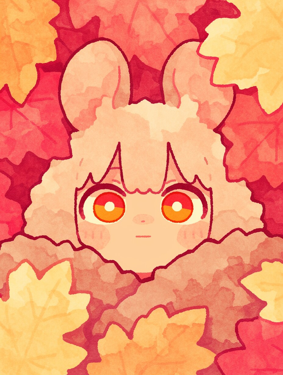 至近距離の紅葉