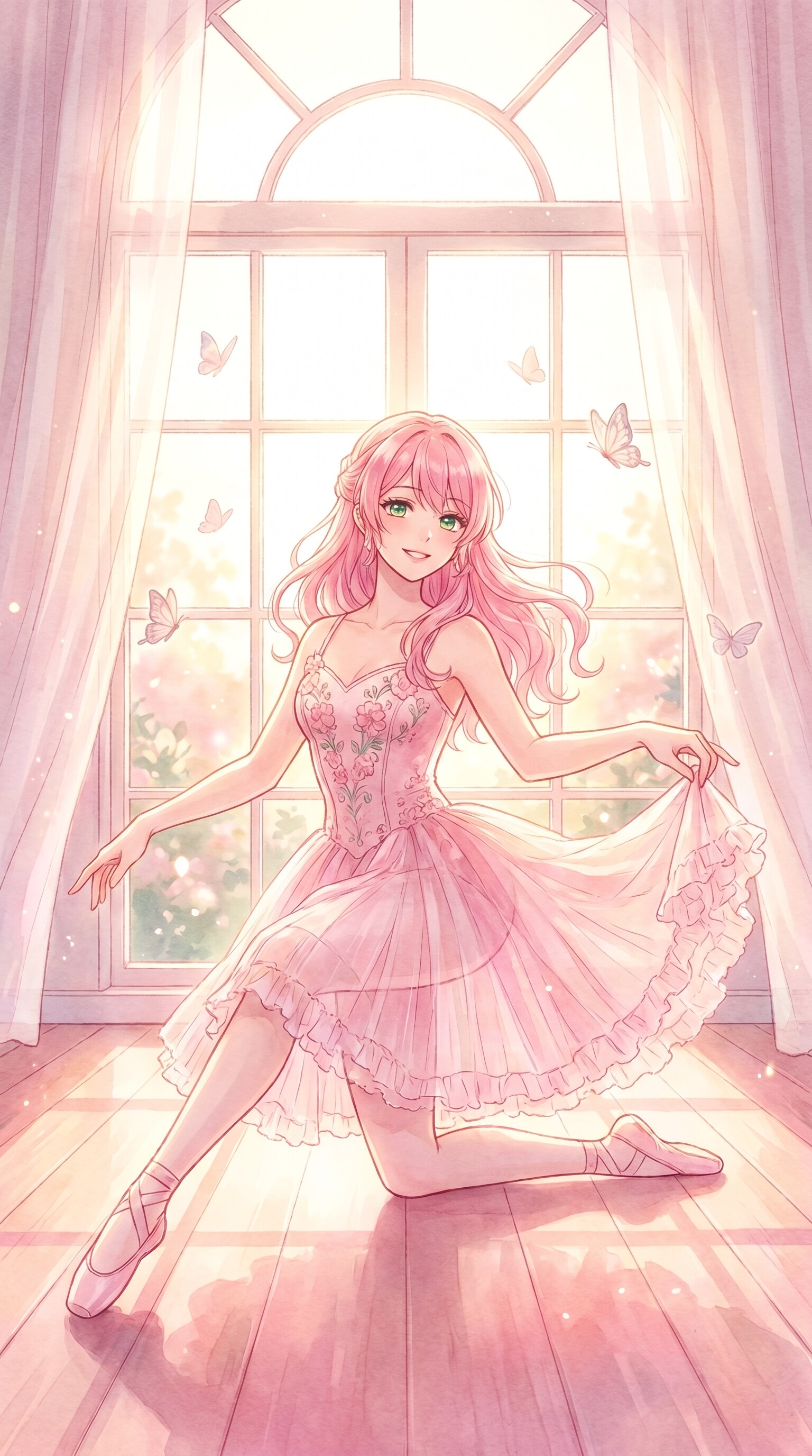 花窓舞蝶