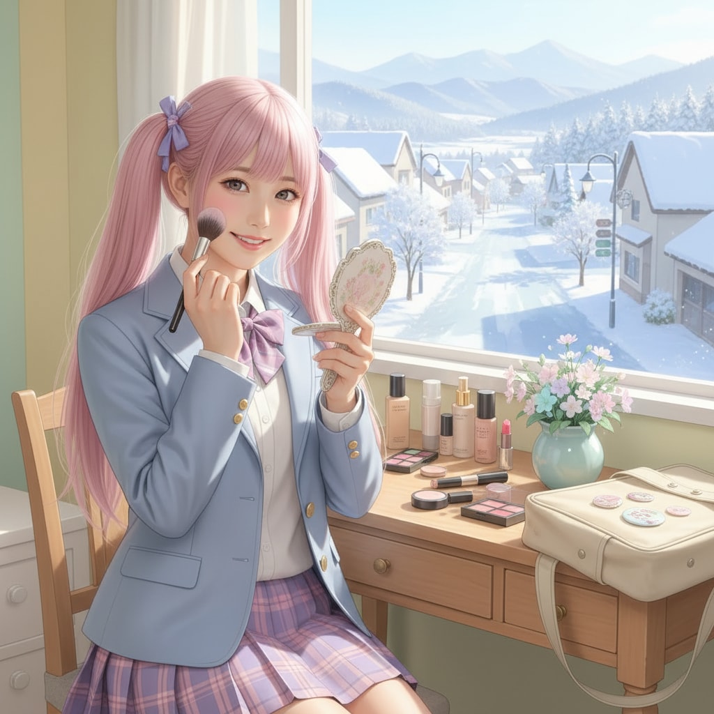 ももツイさん。冬朝メイク。 | の人気AIイラスト・グラビア