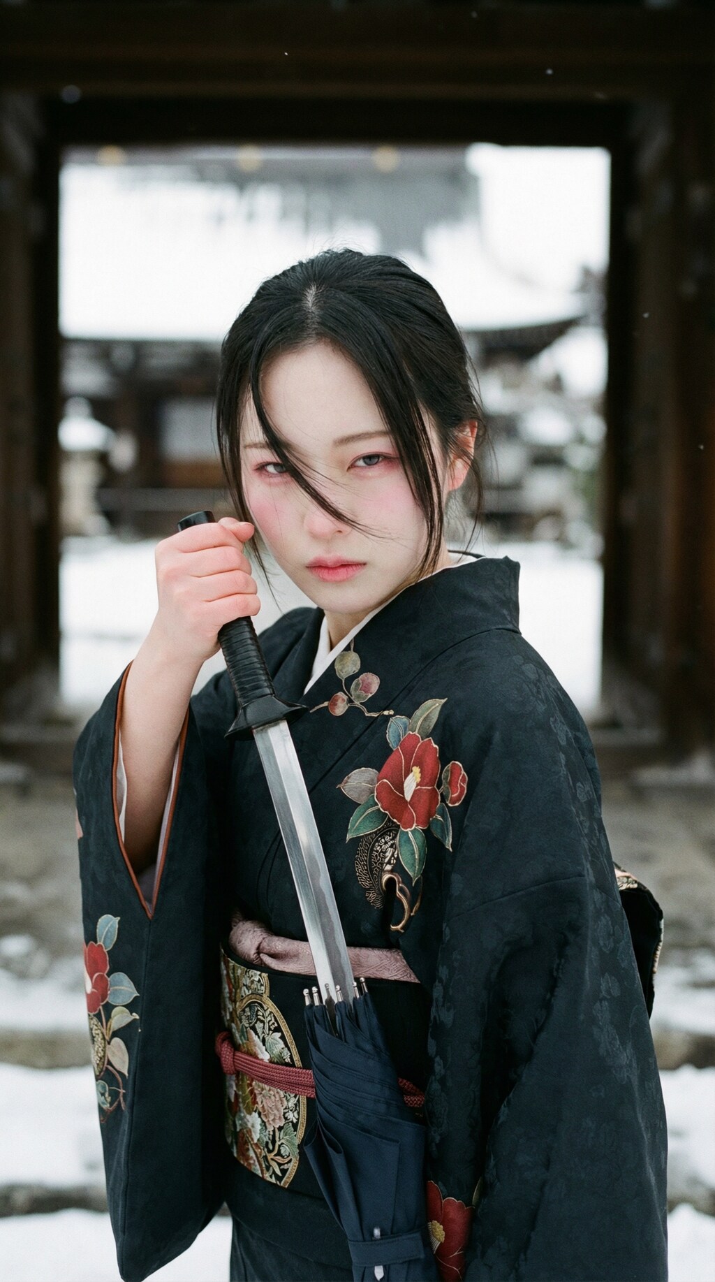 Blade Beneath the Camellia