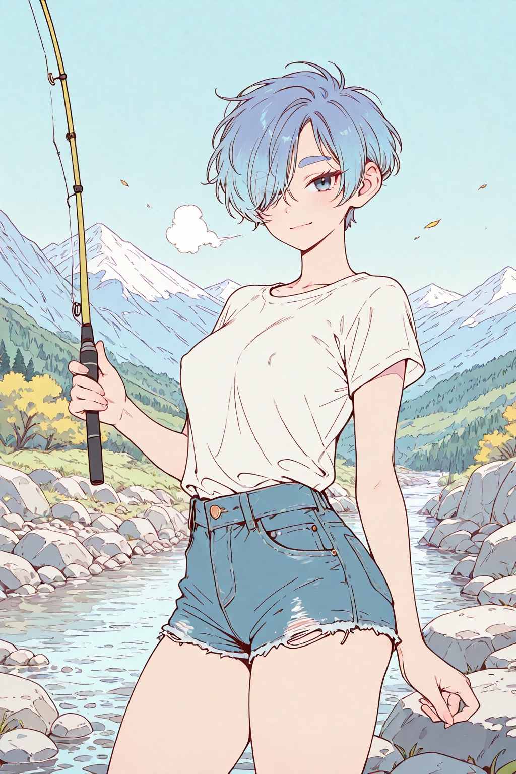 渓流釣り姉さん