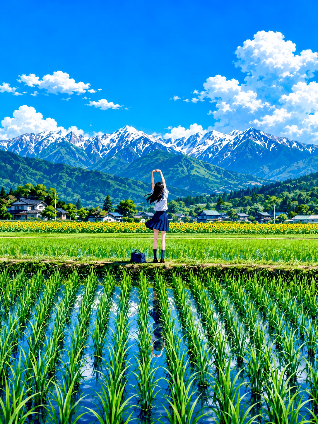 連峰は晴れている