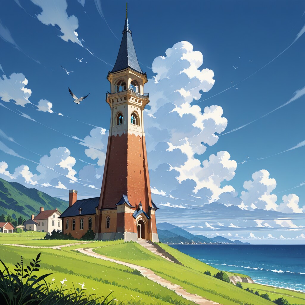 港の灯台 | の人気AIイラスト・グラビア