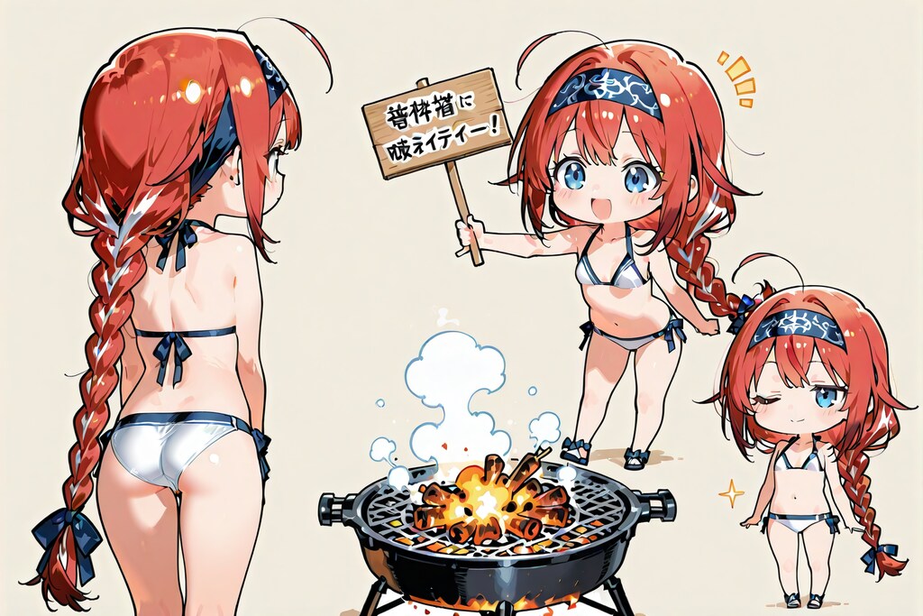 水着でバーベキュー（え！？冬に！？）