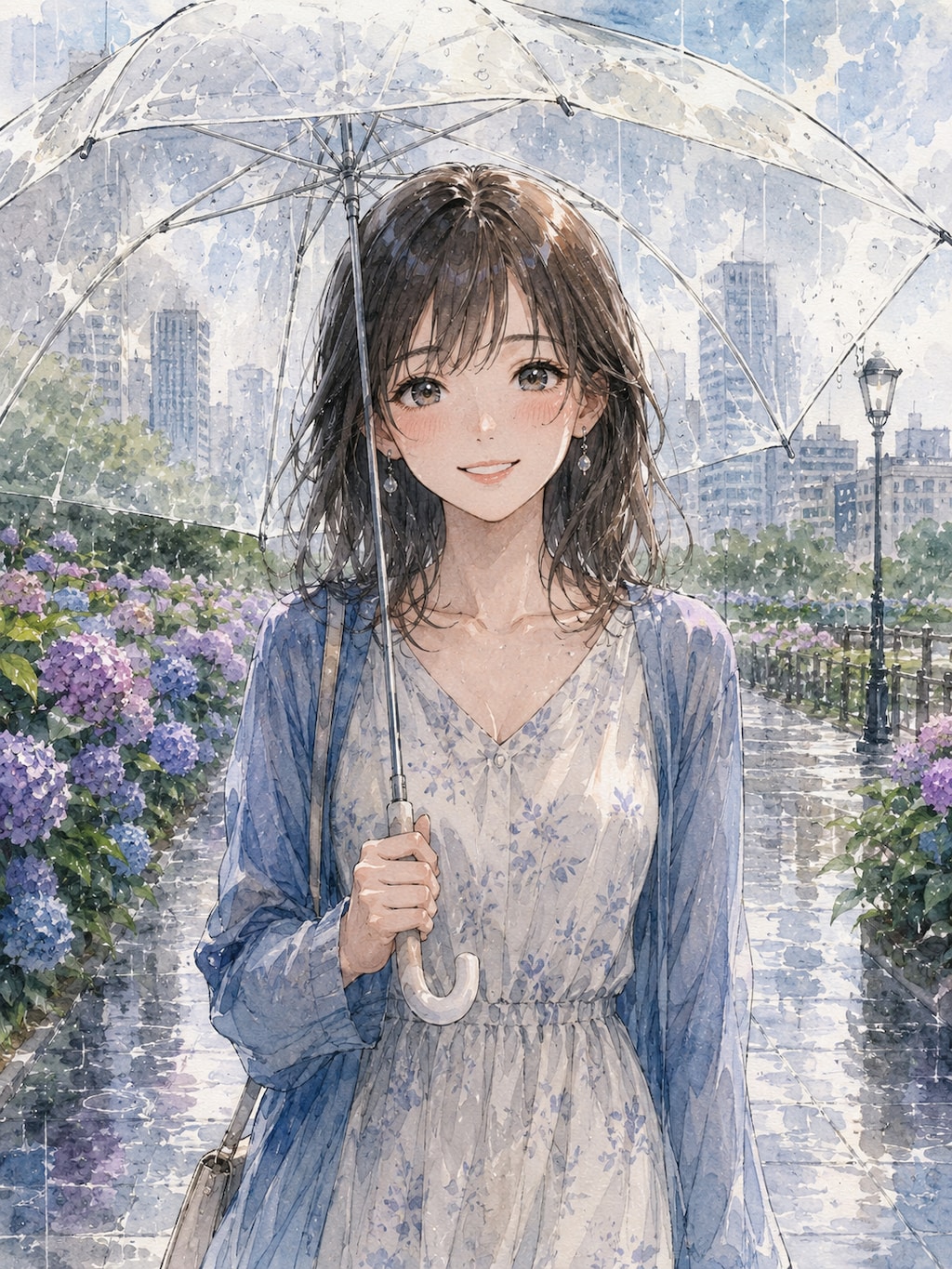 雨傘の女性