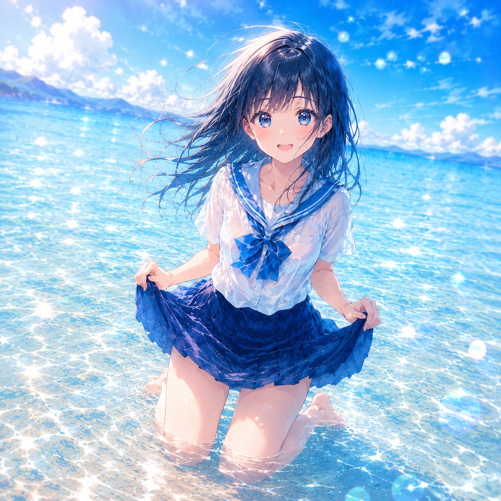 浜辺の少女