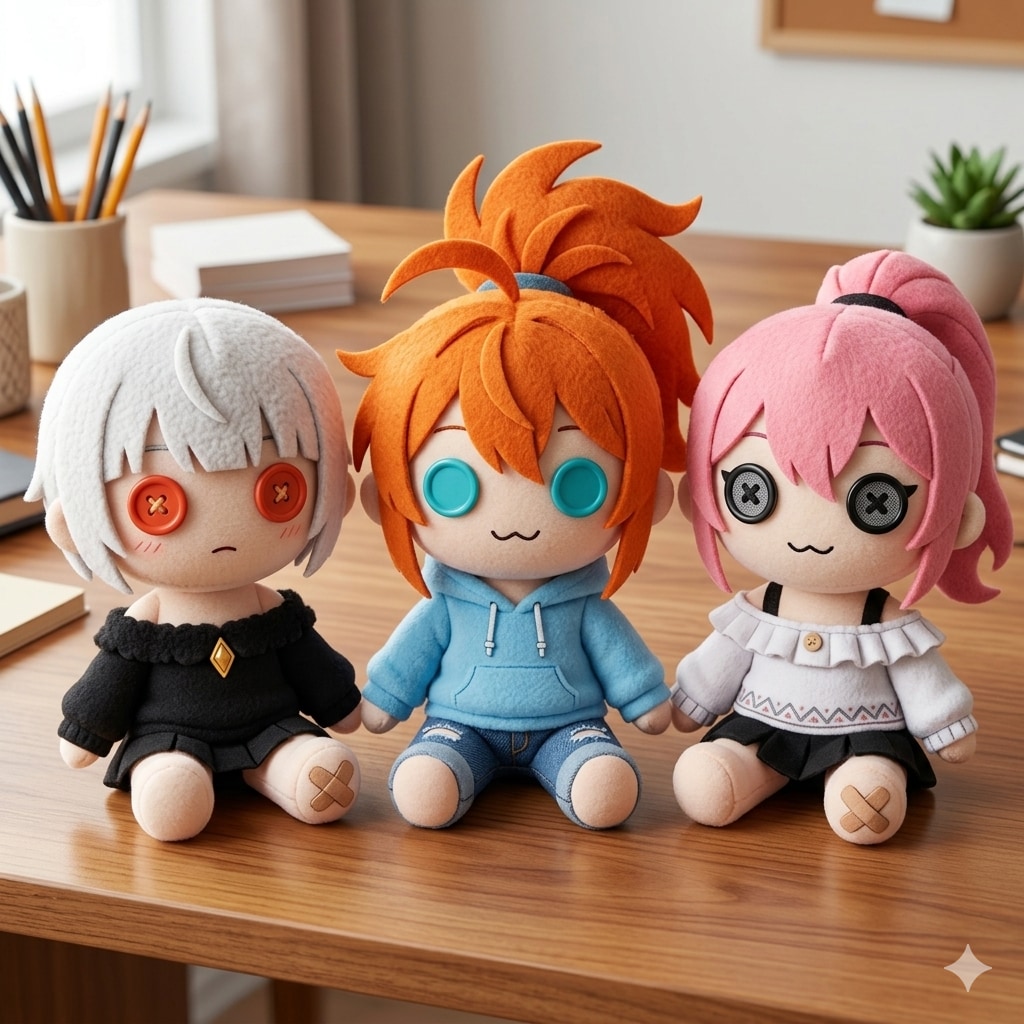 ぷいぐるみのドヤ子とワゴちゃん