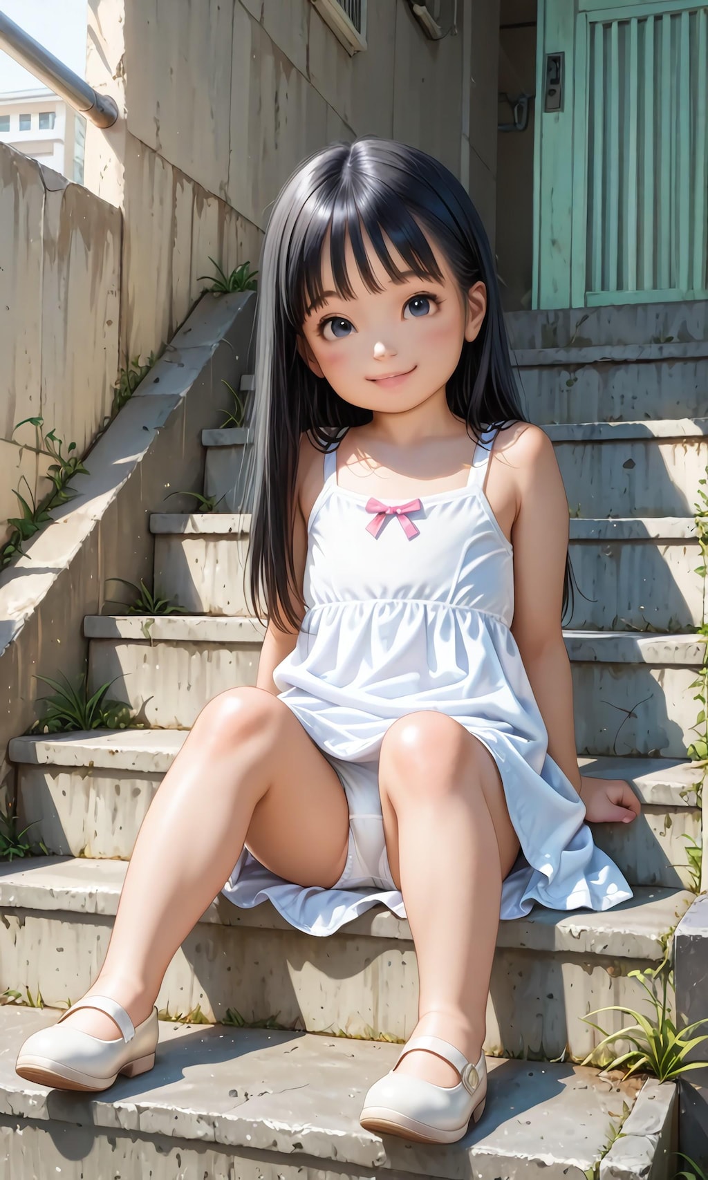 団地の少女　パンチラ