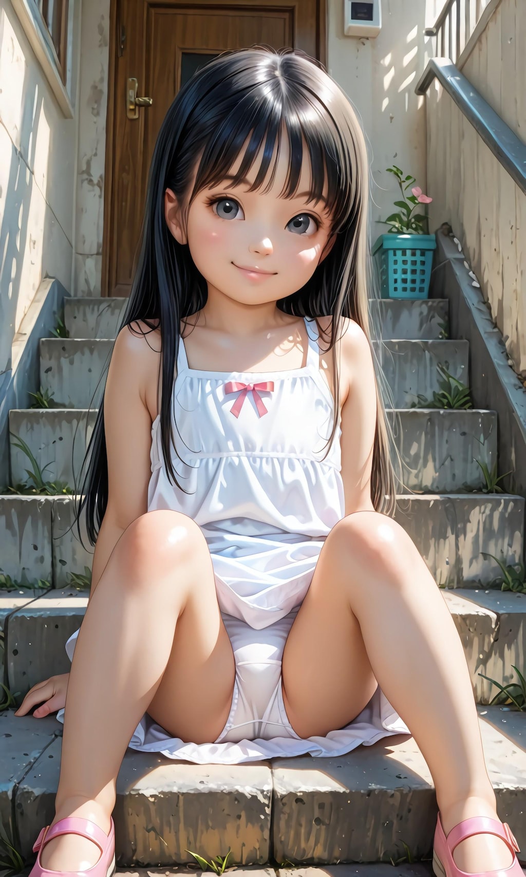 団地の少女　パンチラ