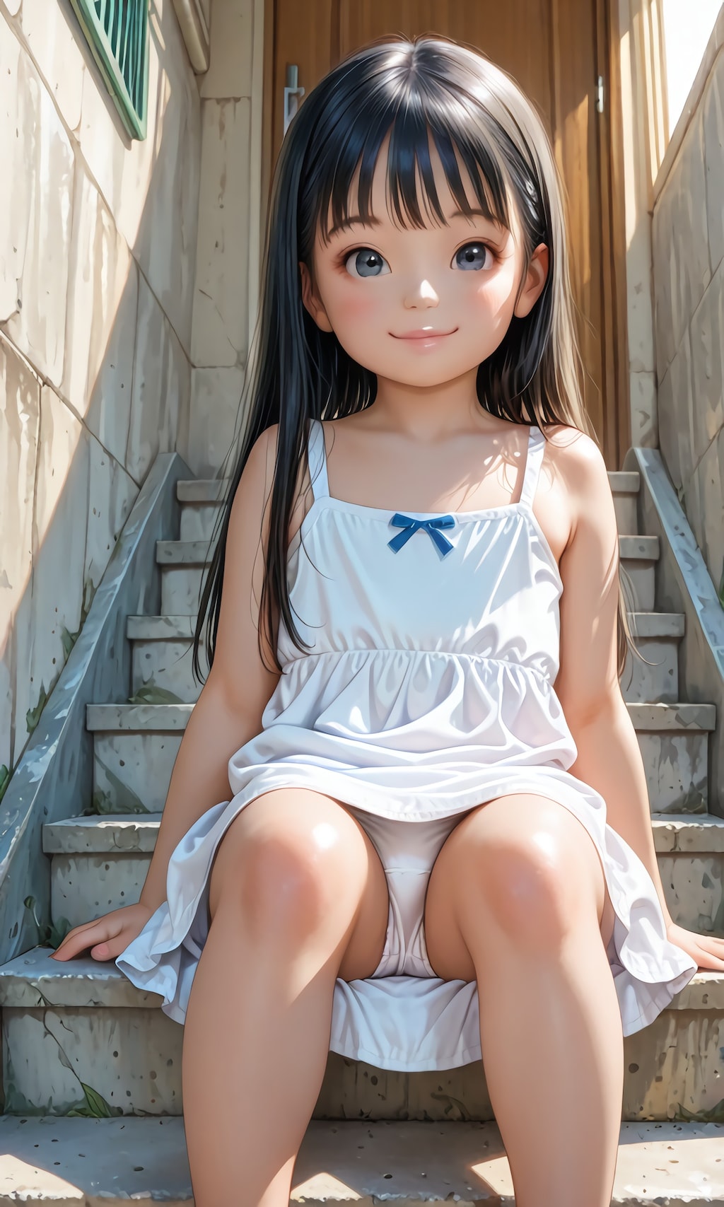 団地の少女　パンチラ