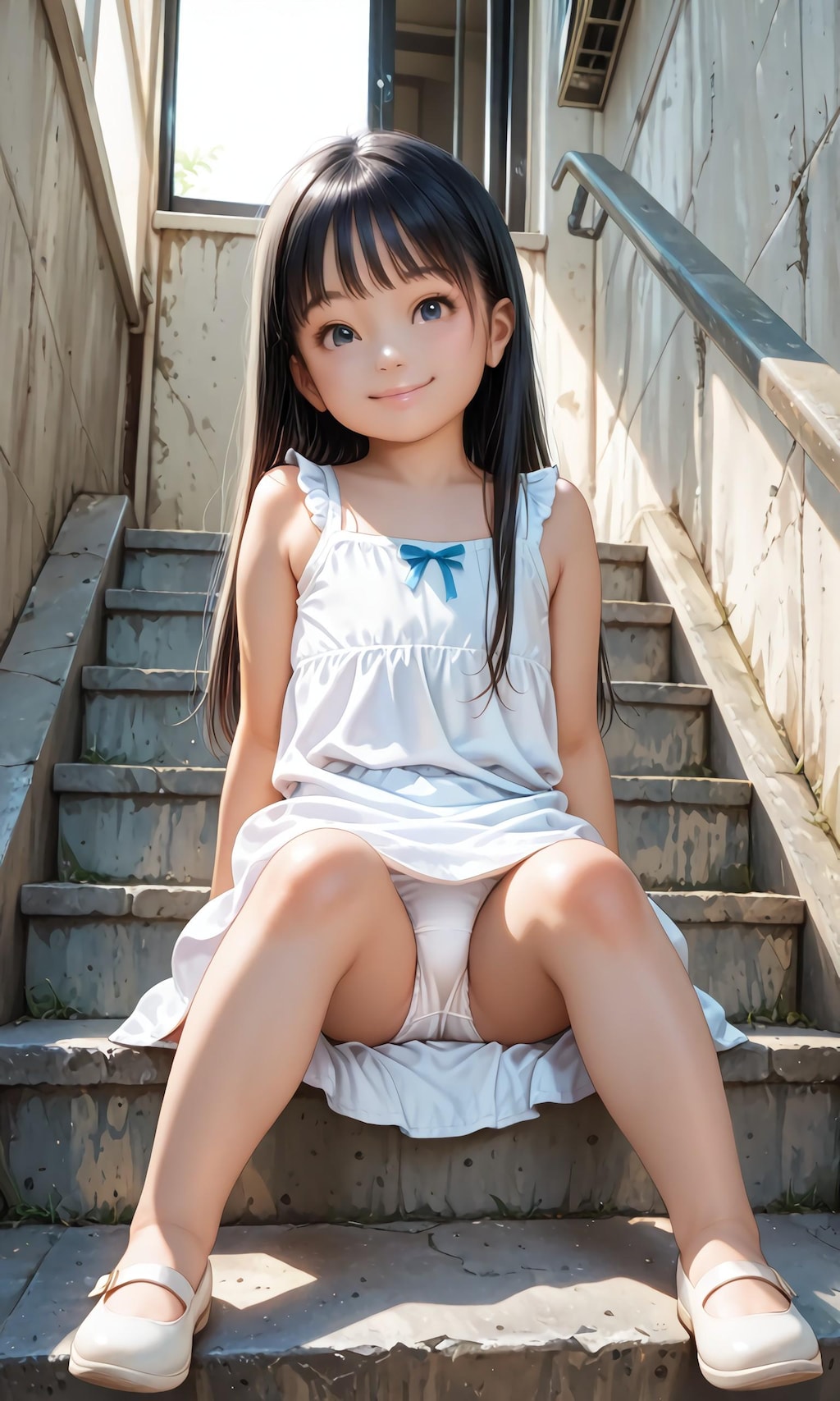 団地の少女　パンチラ