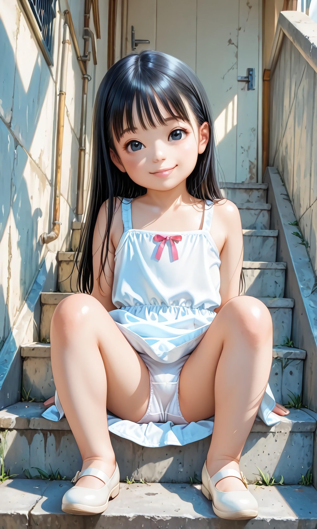 団地の少女　パンチラ