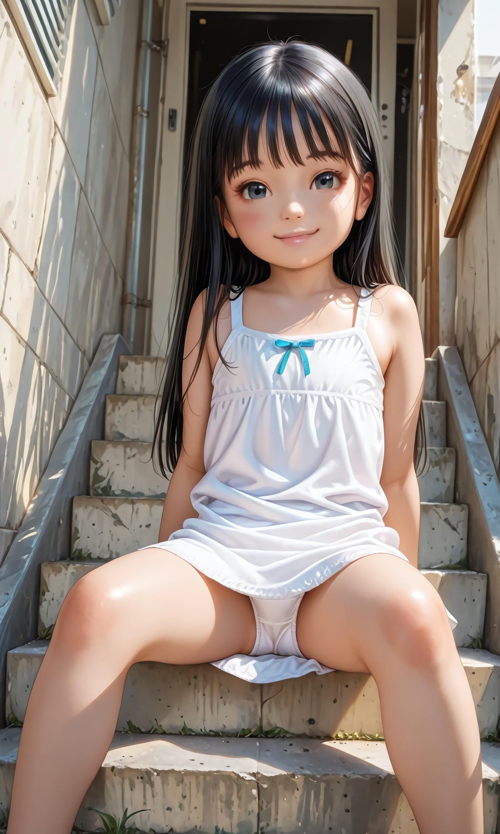 団地の少女　パンチラ