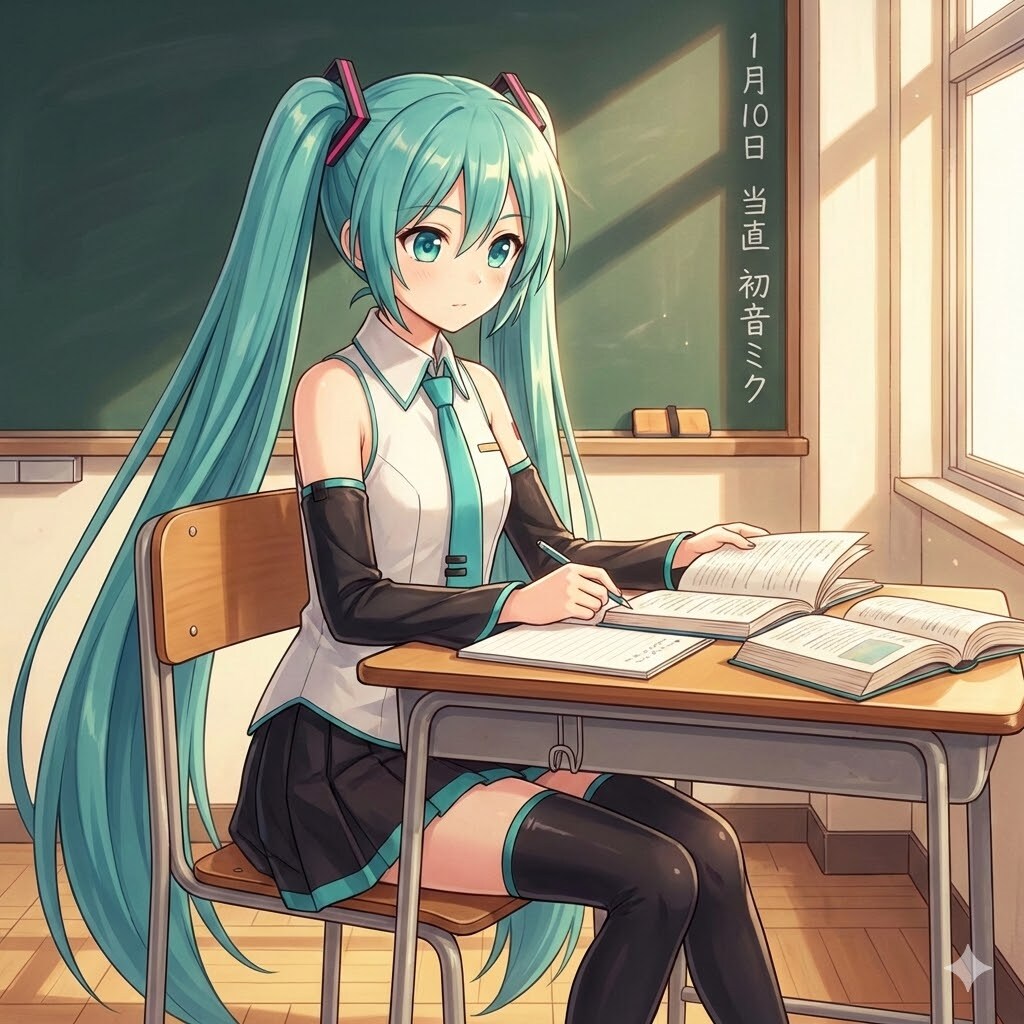 授業中のミクさん | の人気AIイラスト・グラビア