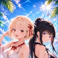 スマホ壁紙サイズ ちさたきショートストーリー付き 【🌴オシャレ水着大作戦】 2枚目