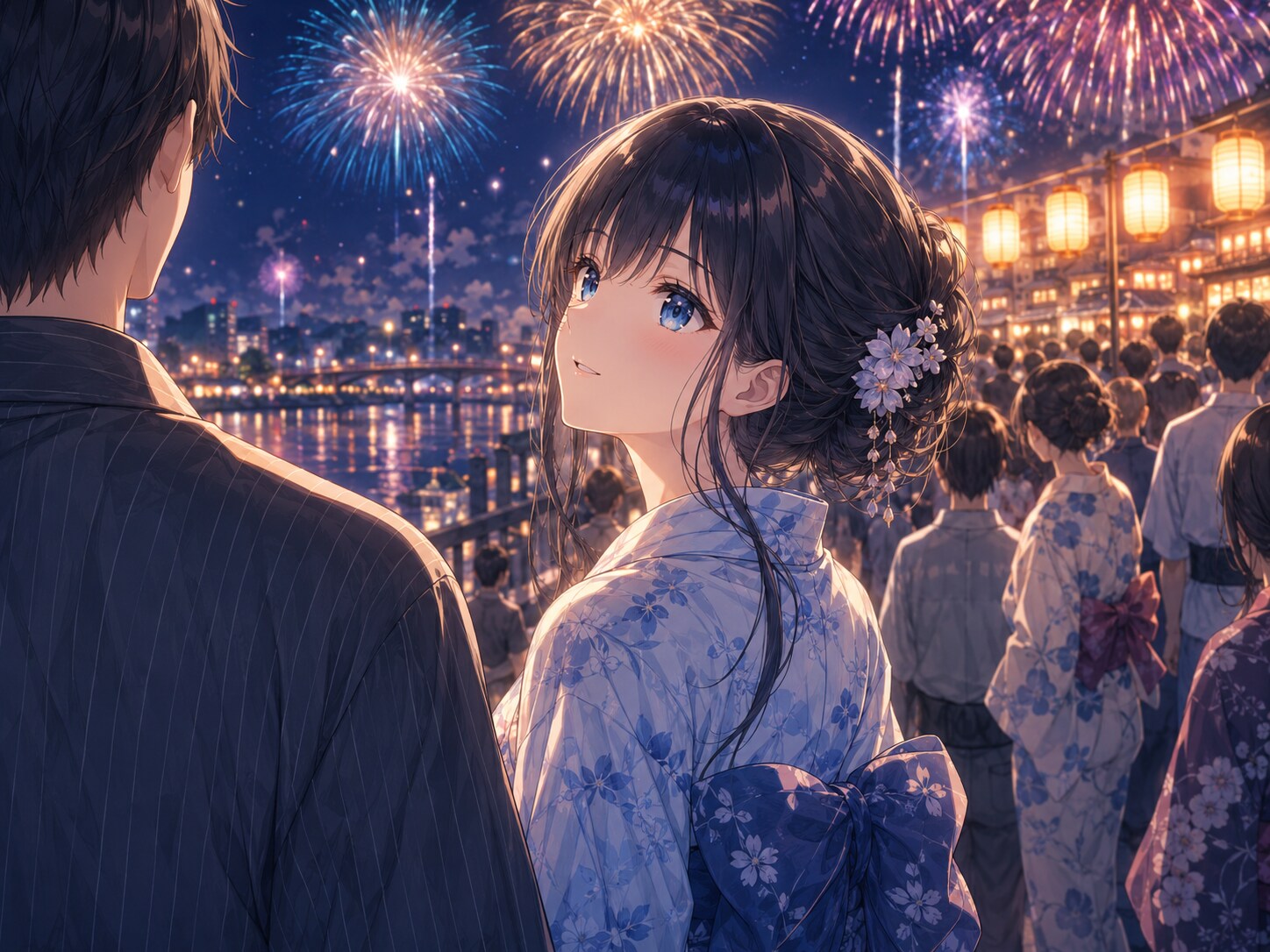 花火、綺麗だね | の人気AIイラスト・グラビア