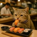 寿司の味を覚えた猫 2枚目