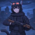 【空欄答え】女の子って(戦場の猫耳)メガネ（といえば赤外線ゴーグルを付けてて最高に反抗作戦してるん）だよね🎵 3枚目