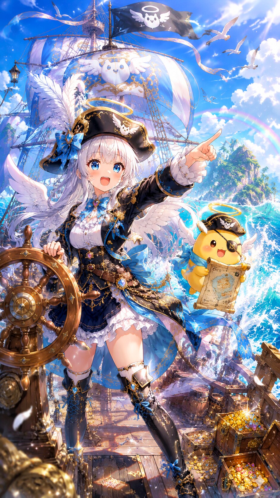 ルルエルと二コの海賊なのら～！ | の人気AIイラスト・グラビア